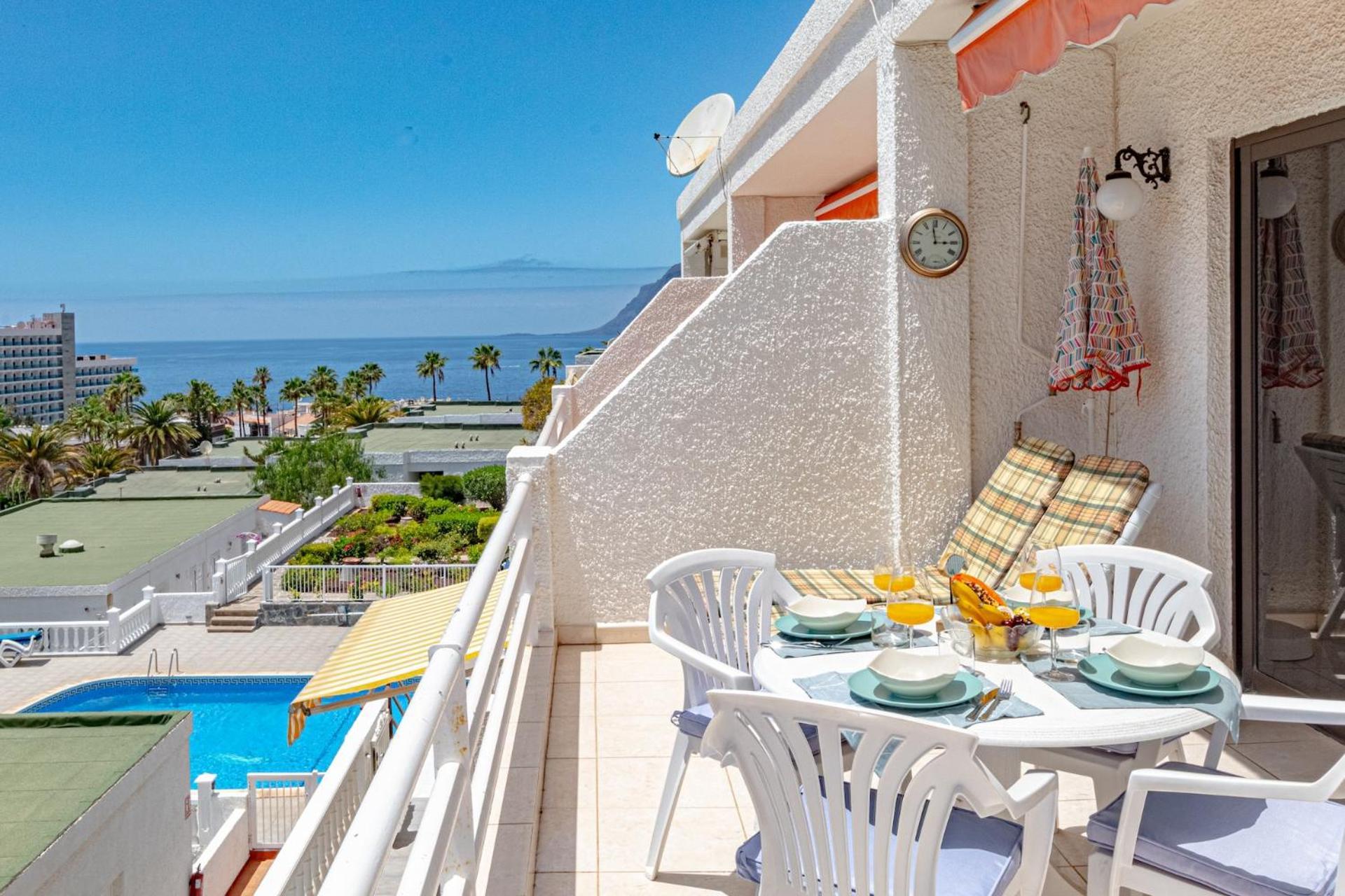 Sunny Oceanview Terrace By Dream Homes Tenerife Acantilado de los Gigantes Bagian luar foto